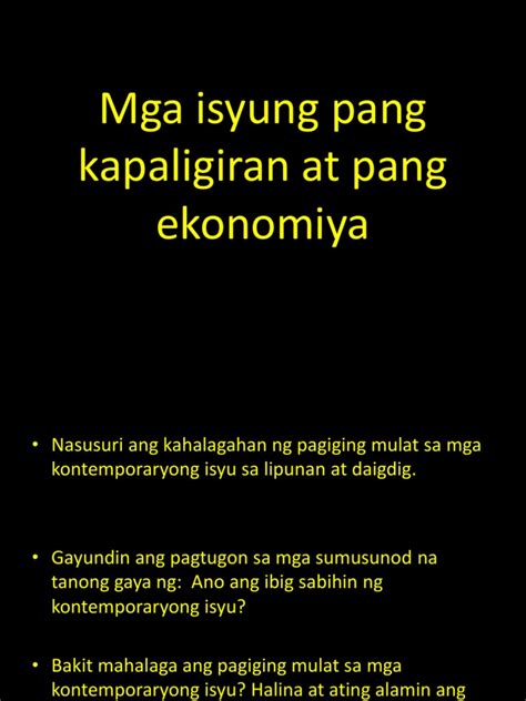 Isyung Pangkalakalan: Mga Isyung Pangkalakalan.